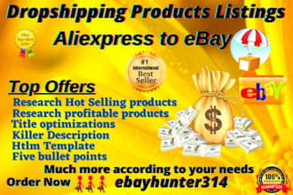 do aliexpress to ebay products listings
