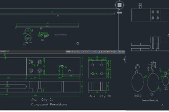 make 2d drawings of mechanical parts, layouts in autocad