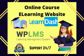 design online course website or elearning website