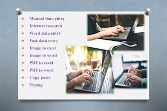 do data entry, data mining, copy paste, web research