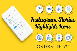 design amazing instagram story highlights icons in 24 hours