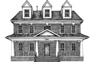 draw your house in a beautiful  pencil art