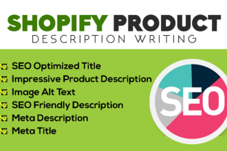 shopify SEO friendly content product description optimize meta ranking