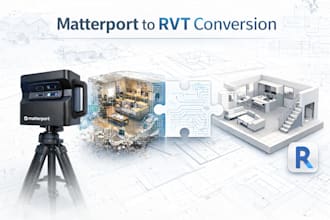 convert matterport or point cloud scan to accurate revit bim model