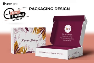 subscription box and mailer box packaging design,  product box design and 3d