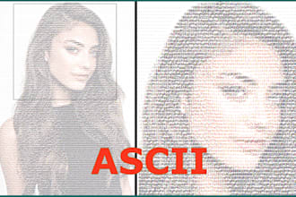 make images attractive manner with ascii for any ascii art