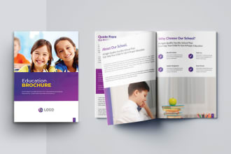 design school admission or education brochure template