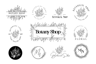 design elegant boho,  hand drawn, boho, and botanical logo