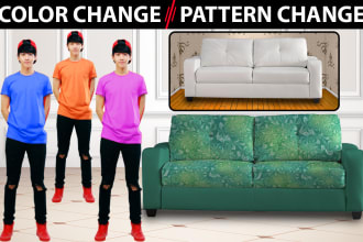 do super realistic color change or correction and pattern change of product fast