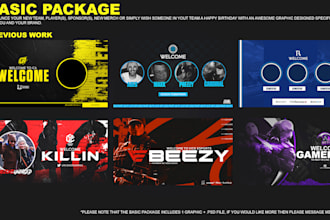 create esports graphics and photoshop files