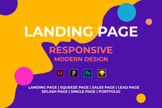 create responsive HTML landing page, sales page, squeeze page