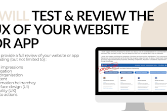 test and review the UX of your website or app