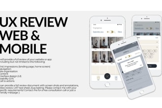 test and review the UX of your website or app