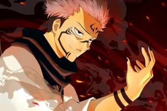 draw anime style fanart, portrait, and original character
