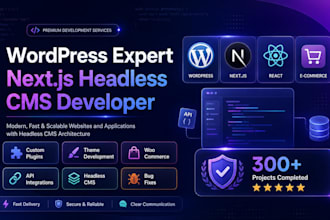 develop custom wordpress plugins themes next js headless cms