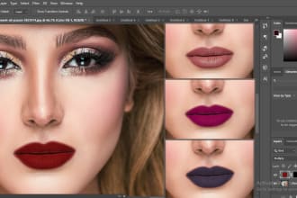 change colors of photos for lipstick products