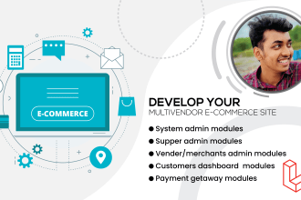 do custom multi vendor ecommerce in php laravel