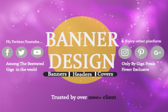 do a professional website banner,header and cover design