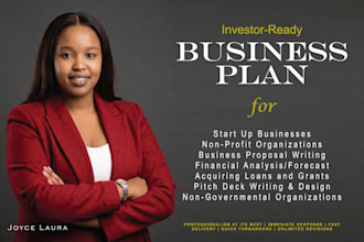 write nonprofit business plan, marketing and financial plan