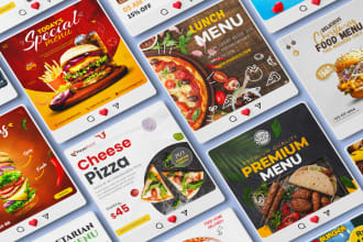 design food social media post , restaurant menu , flyer