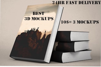 create professional and eye catching 3d ebook cover mockup