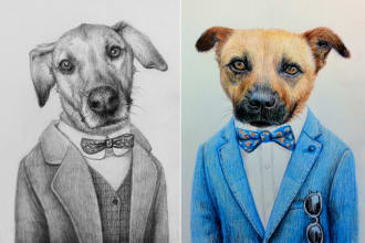 draw you a pet portrait sketch or another animal