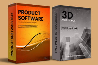 design software box mock up digital product  mock up 3d ecover bundle