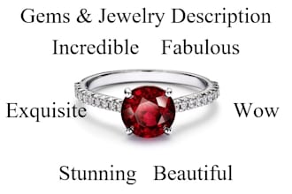 write gems and jewelry description, identification and buying guidance