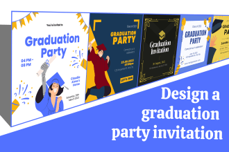 design a graduation party invitation or announcement card