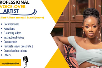 record a quality english east african voice over