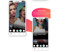 make android and IOS tinder like app with web admin panel