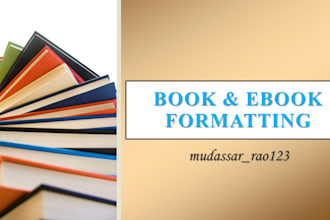 do kindle book formatting and layout design