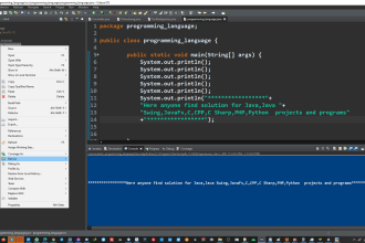 do your java,java swing,javafx,c,cpp,c sharp, php,python  projects and programs