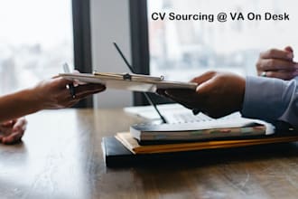 do CV sourcing, CV formatting and linkedin searches
