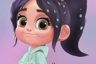 draw fanart oc gifs in anime disney semirealistic or any artstyle you want