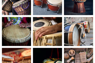 record percussion indian,latin,afro,arabic,sri lankan percussion