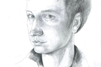 hand draw pencil sketch portrait for you