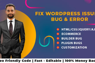 fix wordpress issues, bugs, or errors quickly
