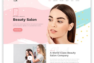 create a beauty salon, spa salon, makeup and fashion website