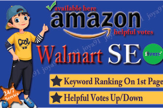 do amazon, etsy and walmart seo with keyword ranking on 1st page