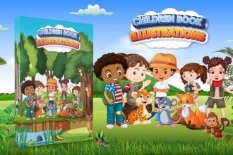 create awesome children book illustration