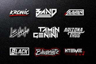 design your music band, dj logo, or typography style