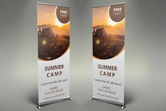 do eye catching retractable roll up banner or feather flag