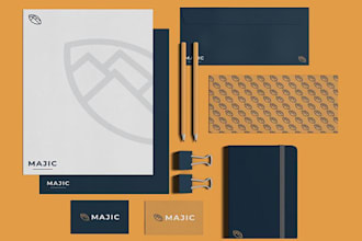 design logo with corporate brand identity and style guide