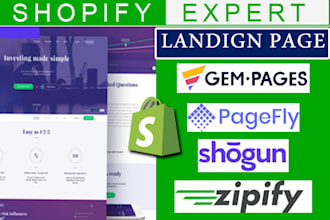 design shopify landing pages with pagefly