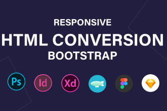 convert psd to html responsive bootstrap