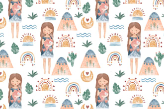 design watercolour seamless pattern