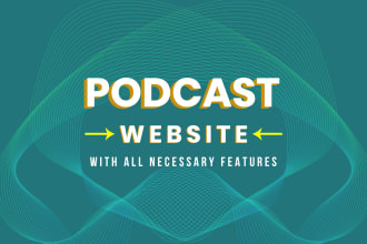 create a professional podcast website and music website