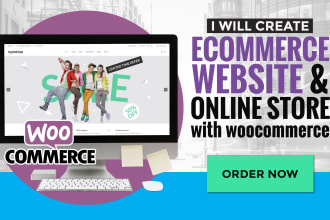 create ecommerce website and online store with woocommerce