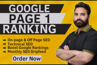 provide monthly SEO service for google page 1 ranking